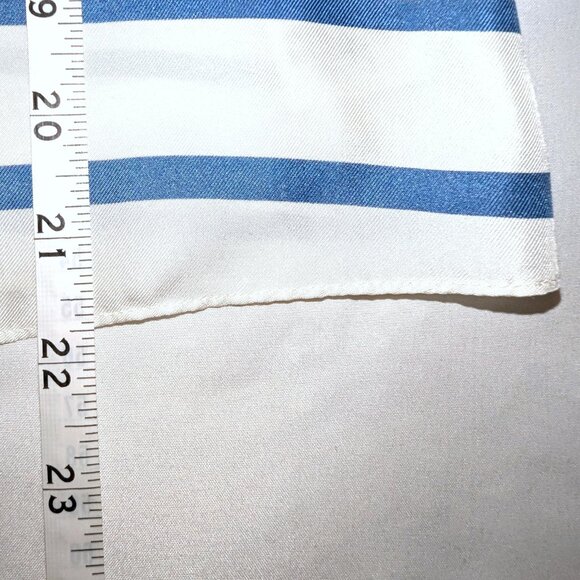 Theory | 100% Silk Striped Scoop Neck Tank Top In Blue & White | Size XS - Picture 10 of 10